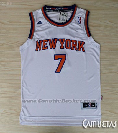 Maglia New York Knicks Carmelo Anthony #7 Bianco